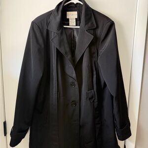 White Stag Elegant Black Trench Coat